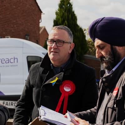 Keith Allcock campaigning in North Birmingham