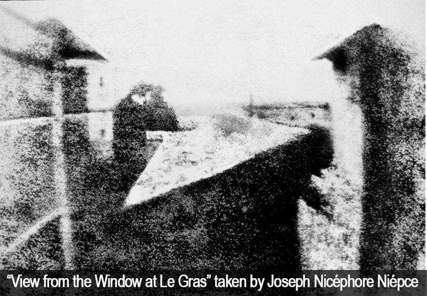 View from the Window at Le Gras taken by Joseph Nicéphore Niépce 